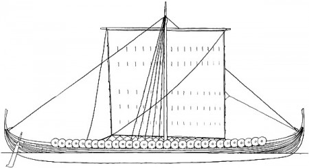 Skeide HAVHINGSTEN z Glendalough (SEA STALLION). Autor: Morten Gøthche, Vikingeskibsmuseet, Dánsko.